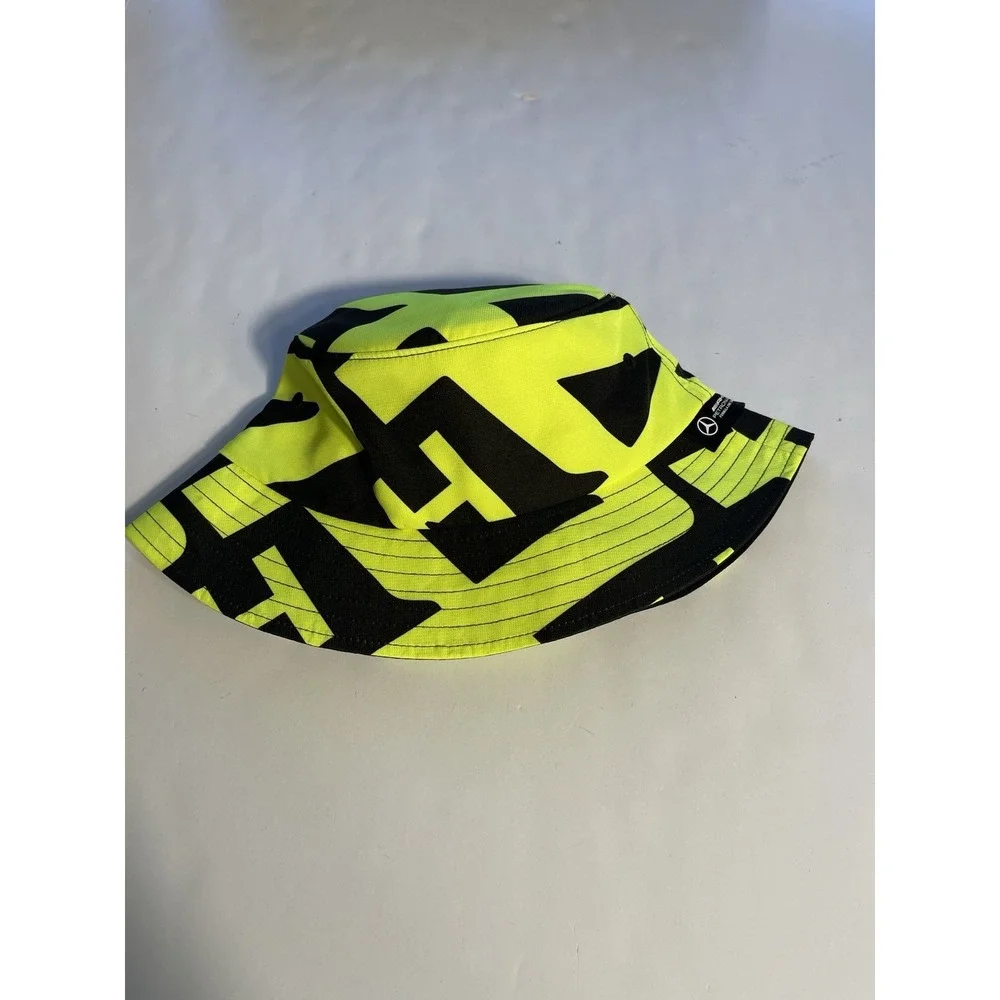 Lewis Hamilton Mercedes-AMG Petronas F1 Team Bucket Hat - Neon Green One Size